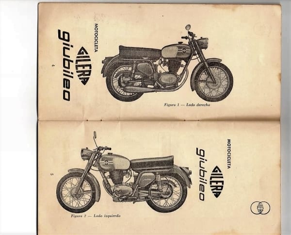 | Casa do Colecionador Manual Do Proprietario Moto Gilera Giubileo - 1964