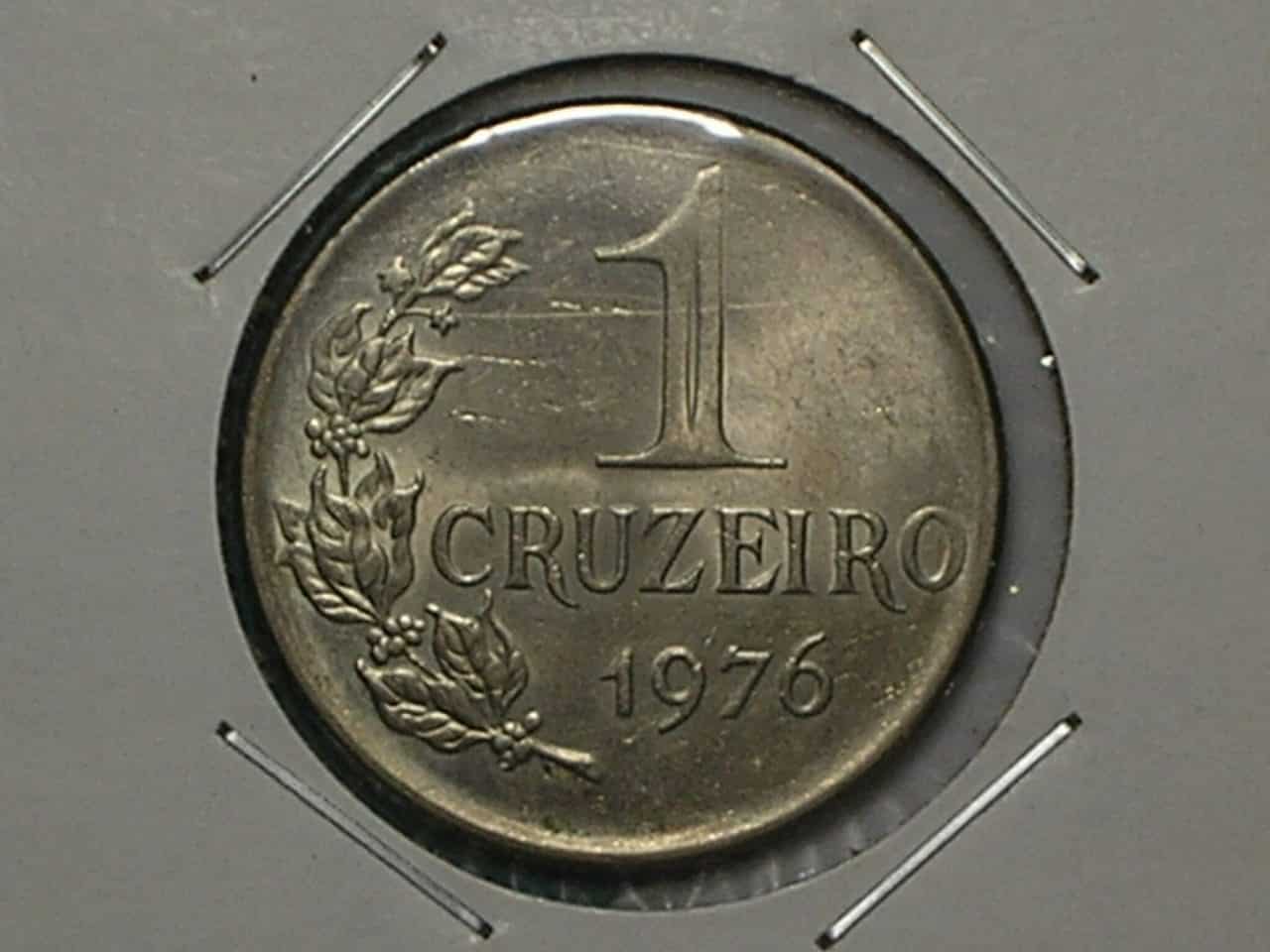 Moeda 1 Cruzeiro - 1976 - Indio - Flor de Cunho