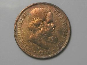 Moeda 40 Réis - 1879 / Império de Petrus 2º / Mbc