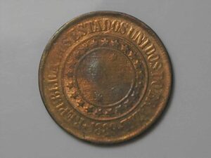 Moeda 40 Réis - 1889 / República / Mbc