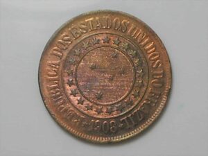 Moeda 40 Réis - 1908 / República / Mbc