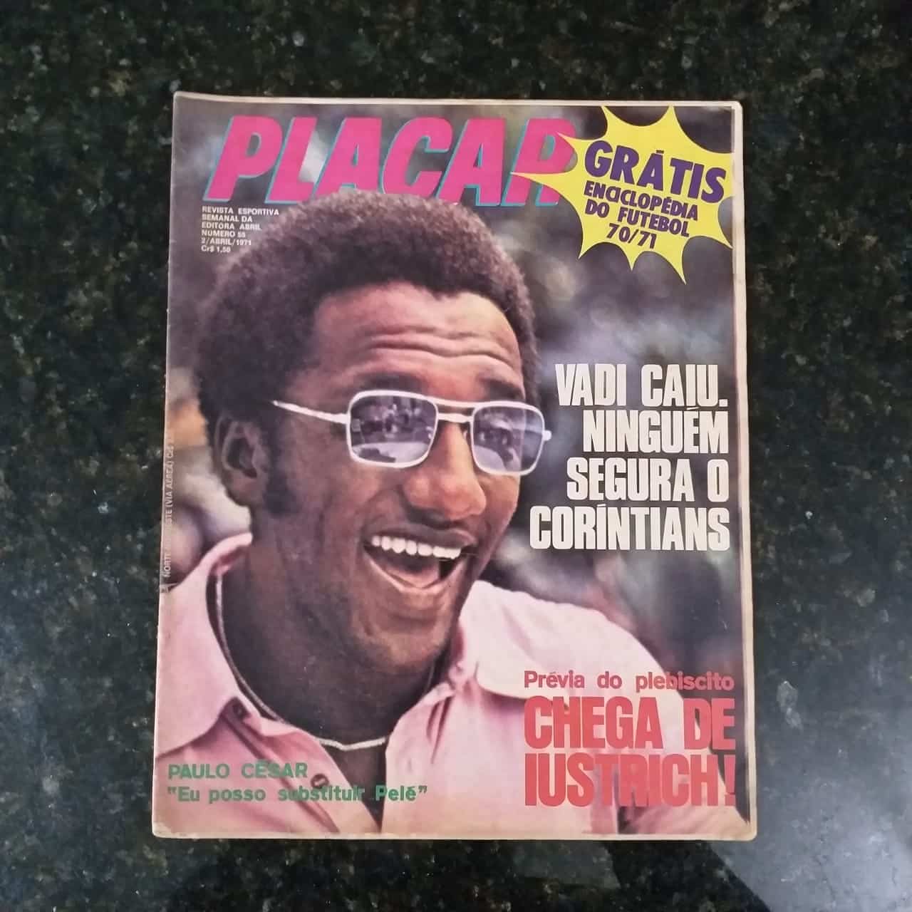 Placar Nº 0055 (Com pôster - Marinho - Portuguesa) 02 de Abril de 1971 (Revista)