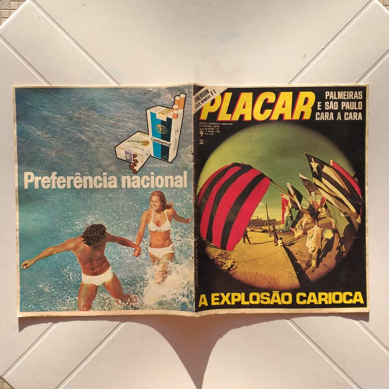 | Casa do Colecionador Placar Nº 0114 (Sem pôster) 19 de Maio de 1972 (Revista)