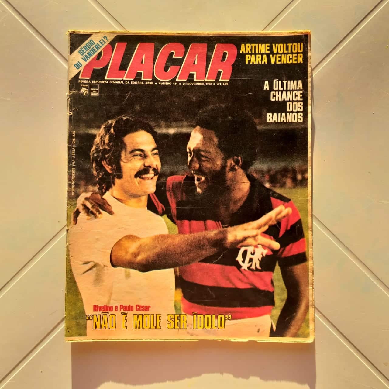 Placar Nº 0141 (Sem pôster Central + Pôster Vermelho - CRB) 24 de Novembro de 1972 (Revista)