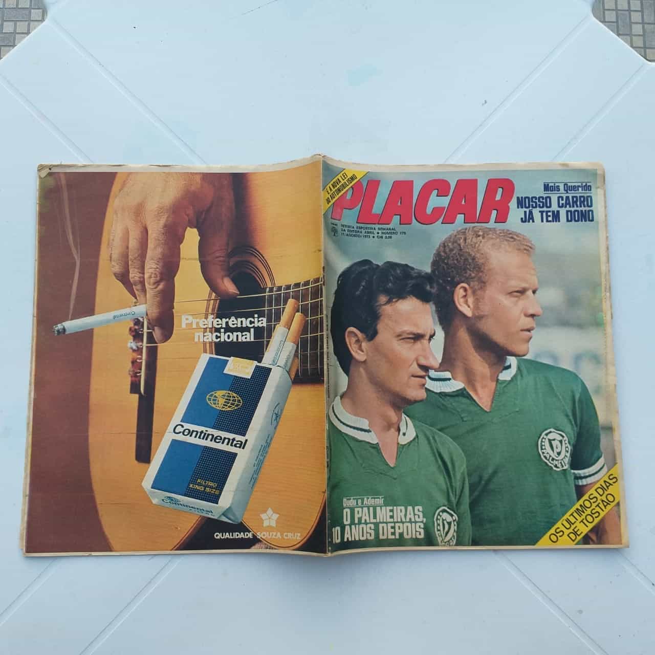 | Casa do Colecionador Placar Nº 0179 (Com Tabela da Fase Preliminar do Campeonato Brasileiro + Jornal Suplemento) 17 de Agosto de 1973 (Revista)