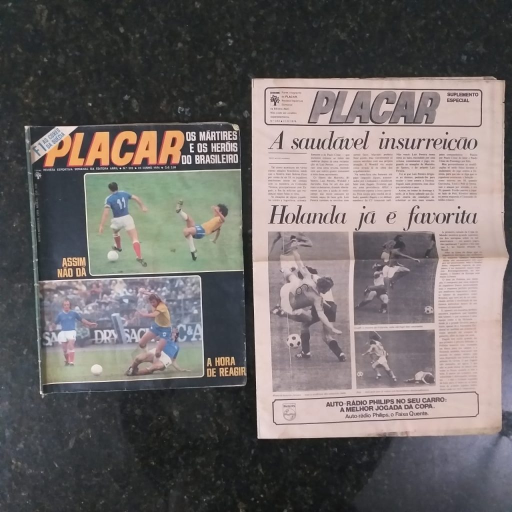 Placar Nº 0222 (Com pôster do Piazza Seleção Brasileira + Jornal Suplemento) 21 de Junho de 1974 (Revista)