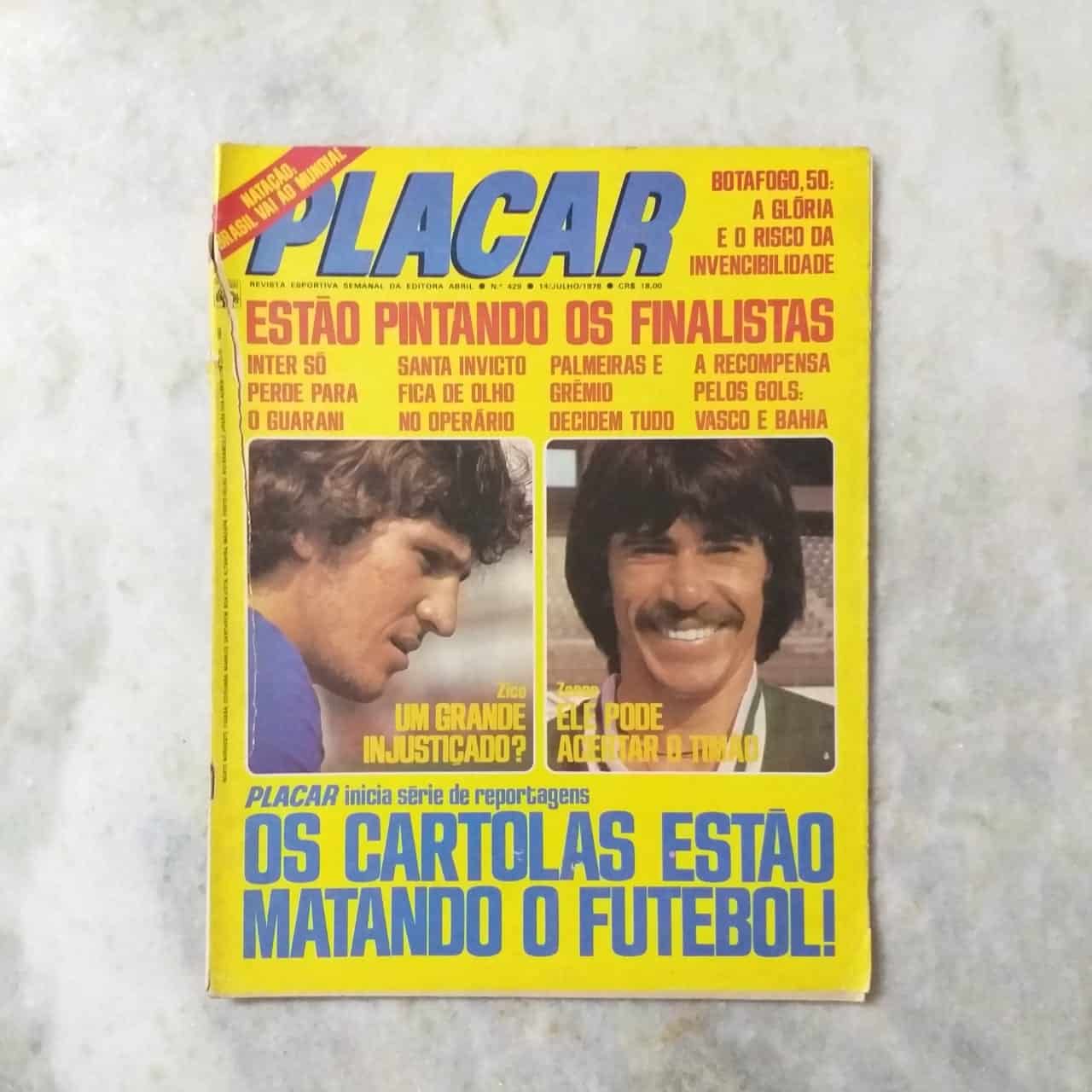 Placar Nº 0429 (Com pôster Osmar - Botafogo) 14 de Julho de 1978 (Revista)