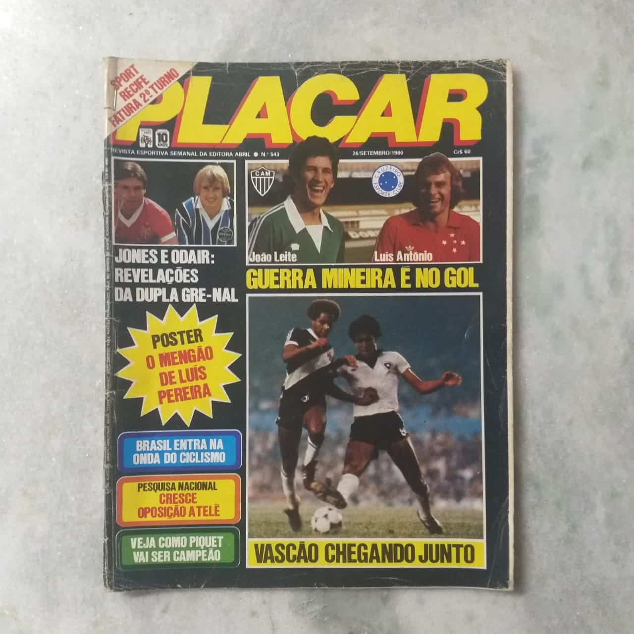 Placar Nº 0543 (Com pôster do Flamengo) 26 de Setembro de 1980 (Revista)