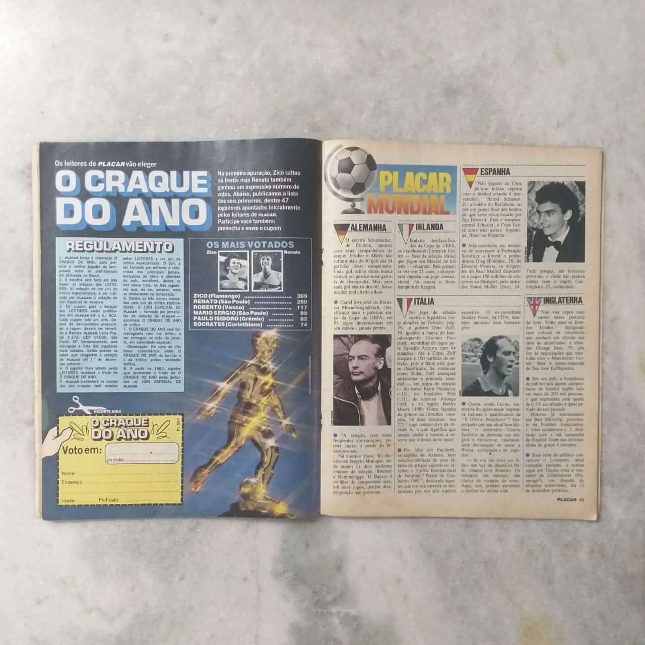 | Casa do Colecionador Placar Nº 0597 (Sem pôster) 23 de Outubro de 1981 (Revista)