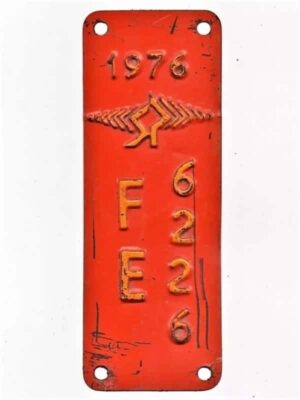 Plaqueta De Licenciamento SP Logo De São Paulo - 1976