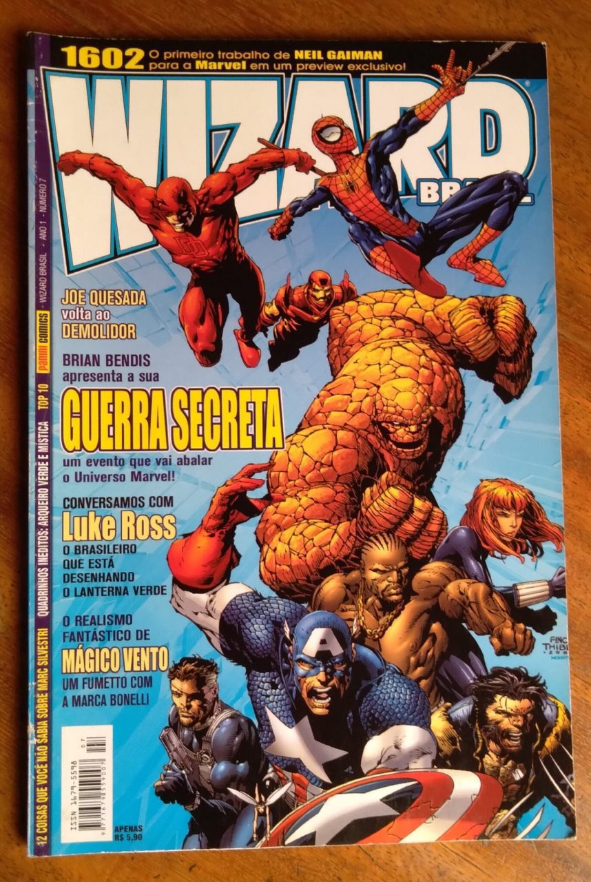 | Casa do Colecionador Revista Wizard Brasil 7 2004 / Guerra Secreta Mágico Vento Luke Ross.