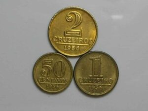 Série 0,50 / 1 / 2 Cruzeiros - 1956 - Módulo pequeno / Mbc