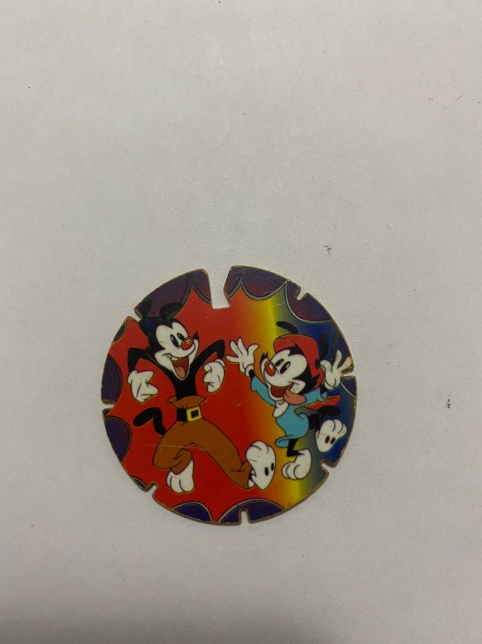 | Casa do Colecionador Tazo Nº 140 - Mega Tazo Arma e Voa - Animaniacs (Elma Chips) 1997