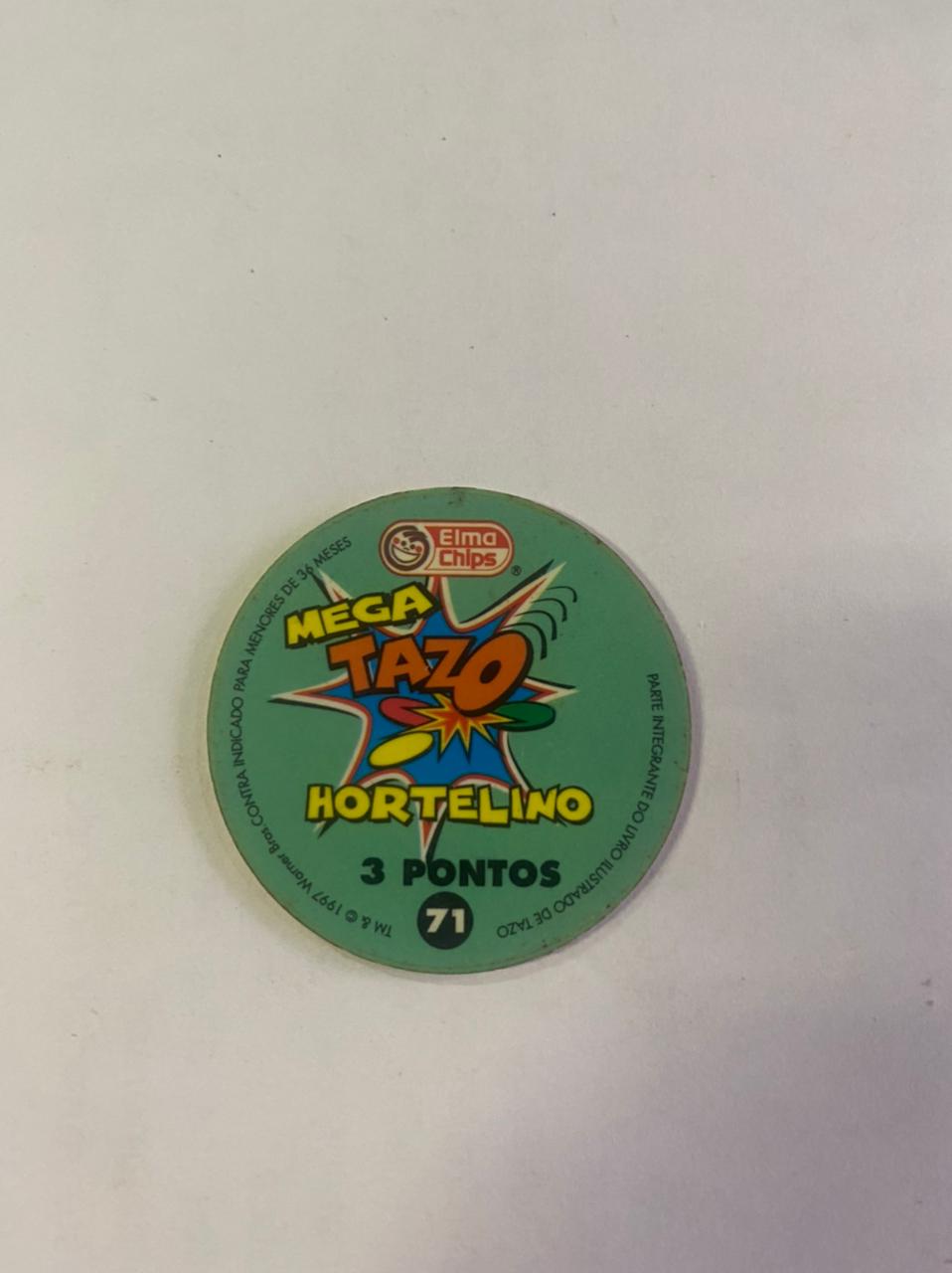 | Casa do Colecionador Tazo Nº 71 - Mega Tazo - Hortelino (Elma Chips) 1997
