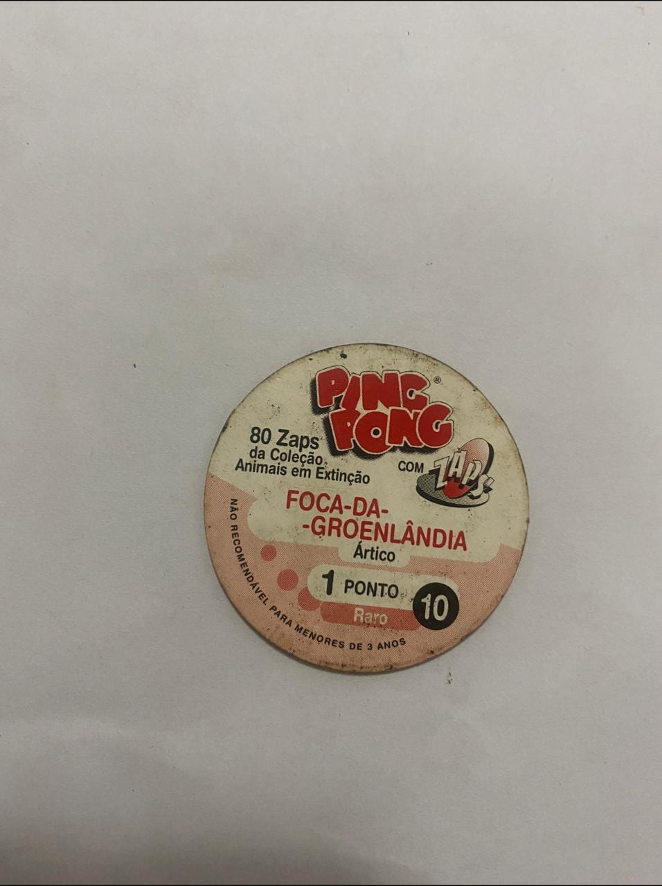 | Casa do Colecionador Tazo Ping Pong N° 10 - Coleção Animais em Extinção