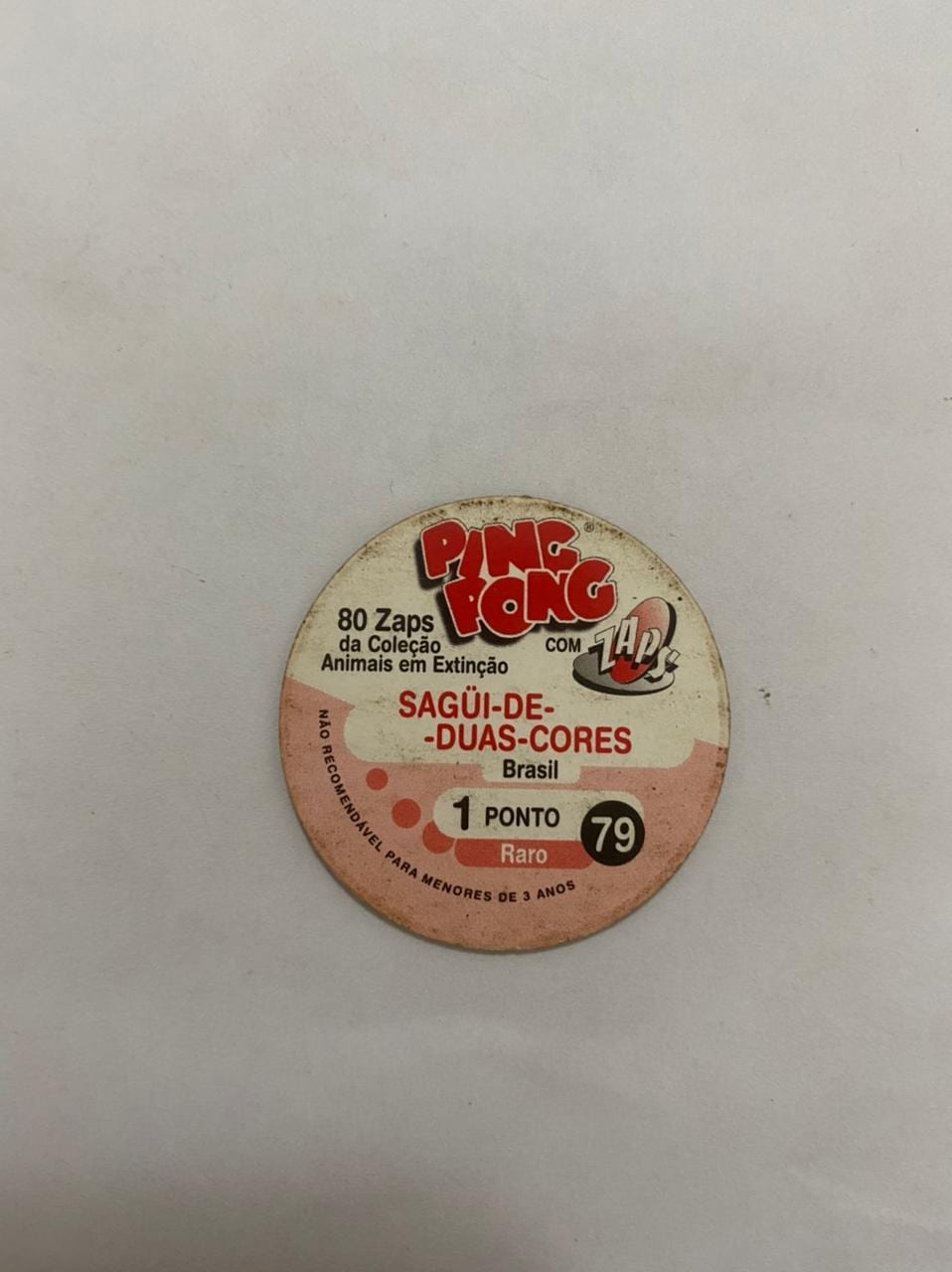 | Casa do Colecionador Tazo Ping Pong N° 79 - Coleção Animais em Extinção