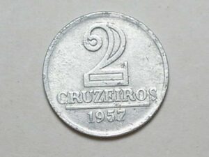 2 Cruzeiros - 1957 / Brasão / Mbc/S / Data escassa