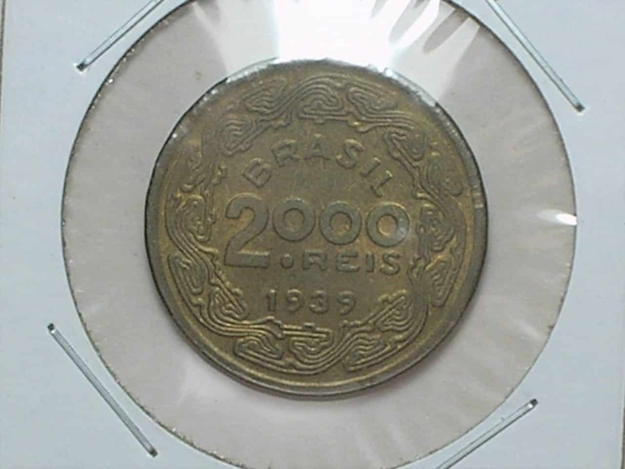 | Casa do Colecionador 2.000 Réis - 1939 - Floriano Peixoto - Flor de cunho