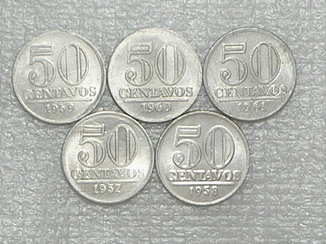 50 Centavos - 1957 / 1958 / 1959 / 1960 / 1961 - S/Fc
