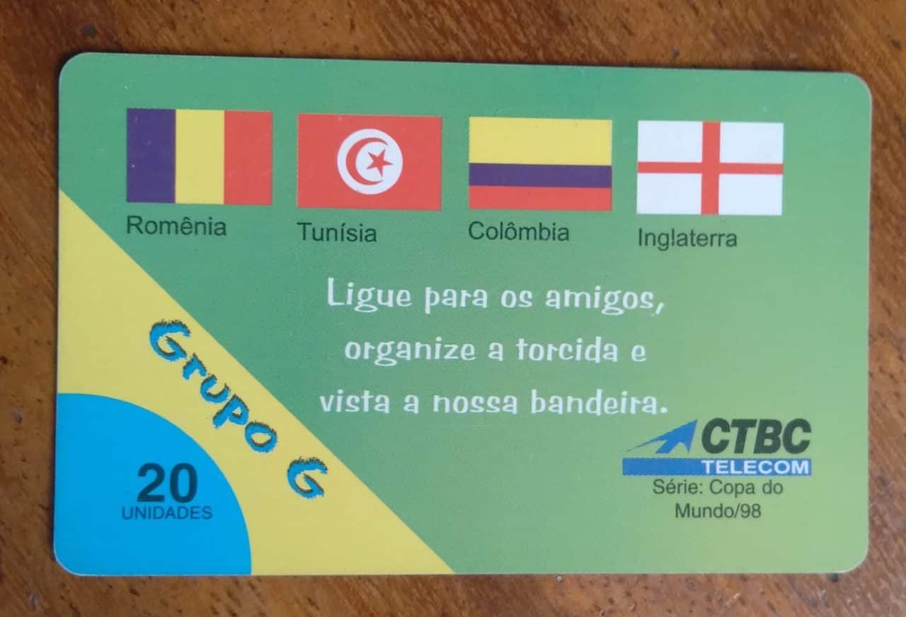 | Casa do Colecionador Cartão Telefone CTBC Copa do Mundo / Grupo G.