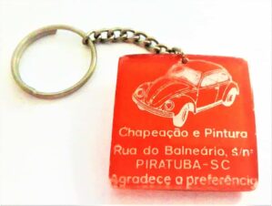 Chaveiro Acrilico – Fusca - Auto Mecanica Guaraciaba - Guaraciaba - SC – Anos 70