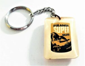 Chaveiro em Acrilico – Garagem Espacial - Oleo Ipiranga Super - Porto Alegre – Anos 70