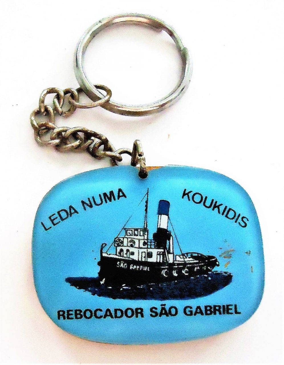 Chaveiro em Acrilico - Navio - Rebocador São Gabriel - Anos 70
