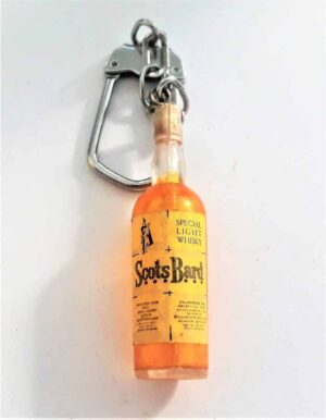 Chaveiro em Plastico – Whiskie Scots Bard - Garrafinha – Anos 70