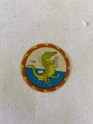 Figurinhas de Metal - Chapinha Nº 134 - Anos 70