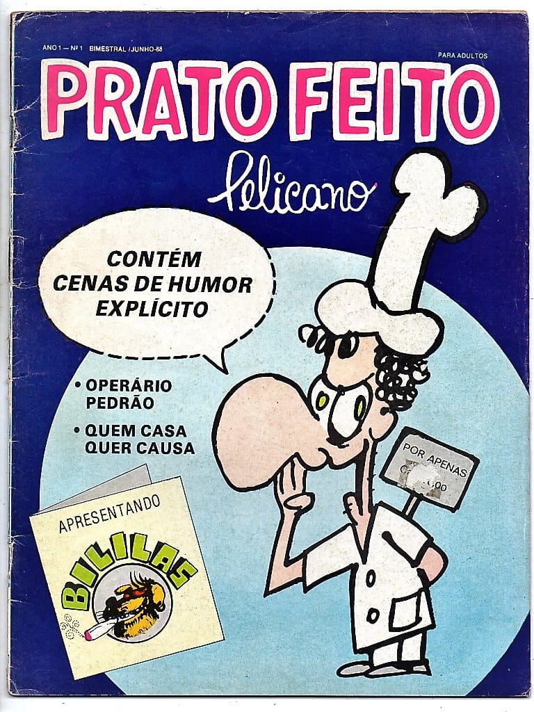 | Casa do Colecionador HQ Gibi - Prato Feito Nº 1 Pelicano - Editora Nova Sampa 1988