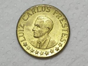 Medalha Luiz Carlos Prestes - Pela liberdade nacional... carimbo da pomba divina / soberba / m100