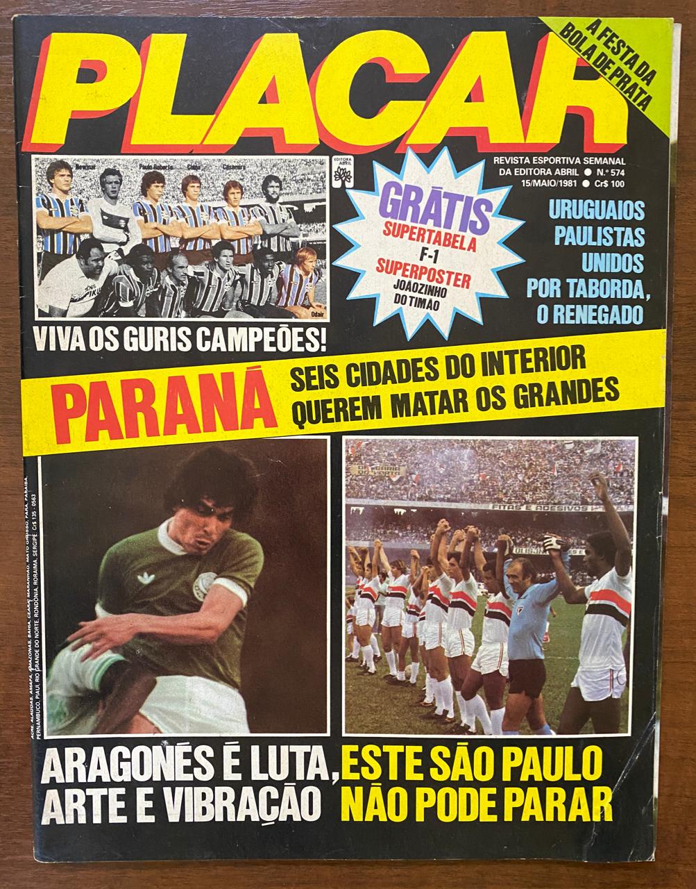 Revista Placar - N 574 - Ano Maio de 1981