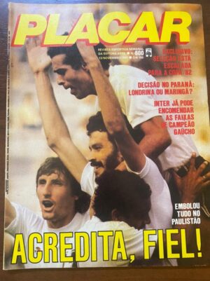 Revista Placar - N 600 - Ano Novembro de 1981
