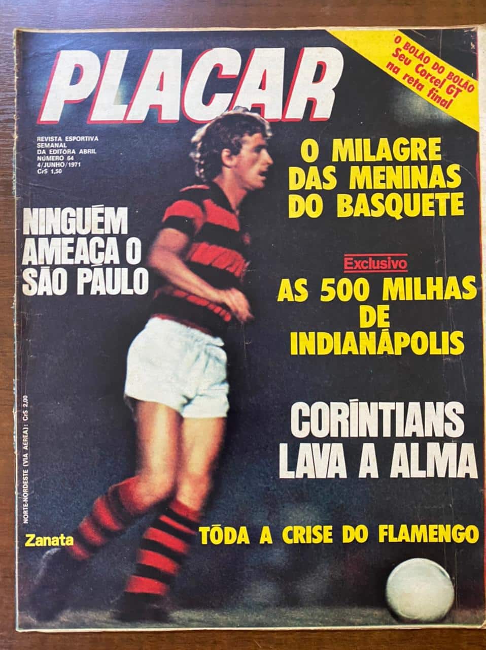 | Casa do Colecionador Revista Placar N 64 - Junho de 1971