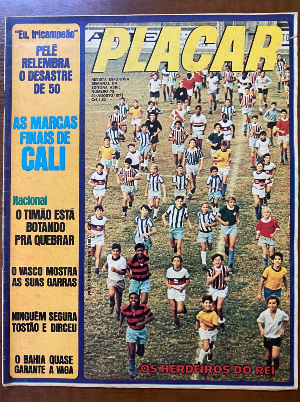 | Casa do Colecionador Revista Placar N 75 - Agosto de 1971
