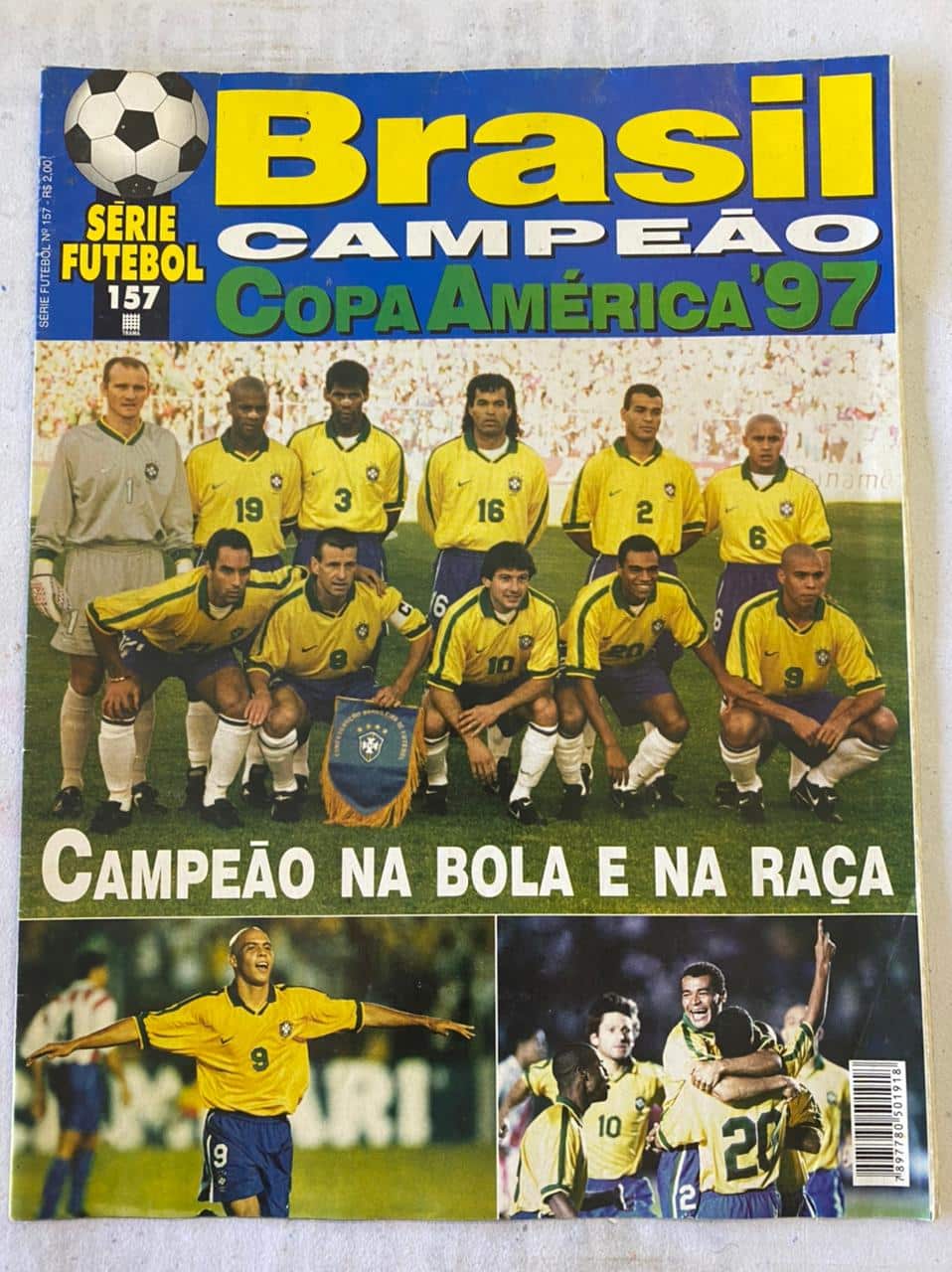| Casa do Colecionador Revista Pôster Série Futebol - Brasil Campeão Copa América 1997