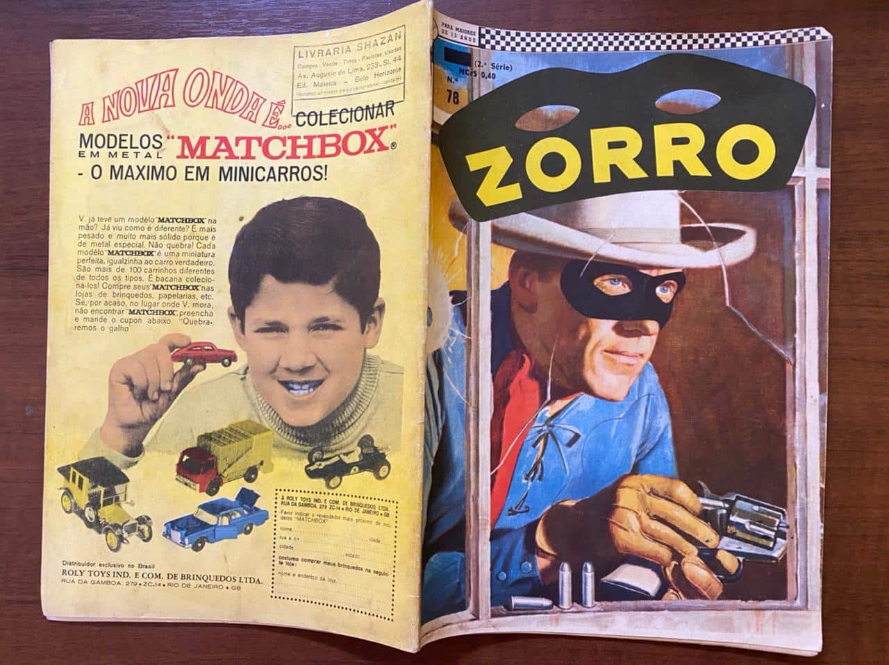 | Casa do Colecionador Revista Zorro N 78 - 2 série - Outubro de 1968 - Ebal