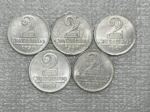 Série completa de 2 Cruzeiros - 1957 a 1961 - Mbc/sob