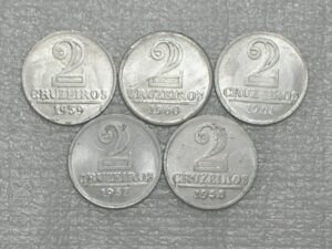 Série completa de 2 Cruzeiros - 1957 a 1961 - Mbc/Sob