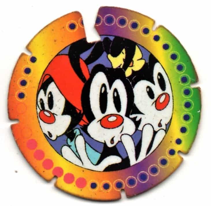 | Casa do Colecionador Tazo – Elma Chips – Mega Tazo – Nº 138 – Animaniacs - Arma e Voa – 1997
