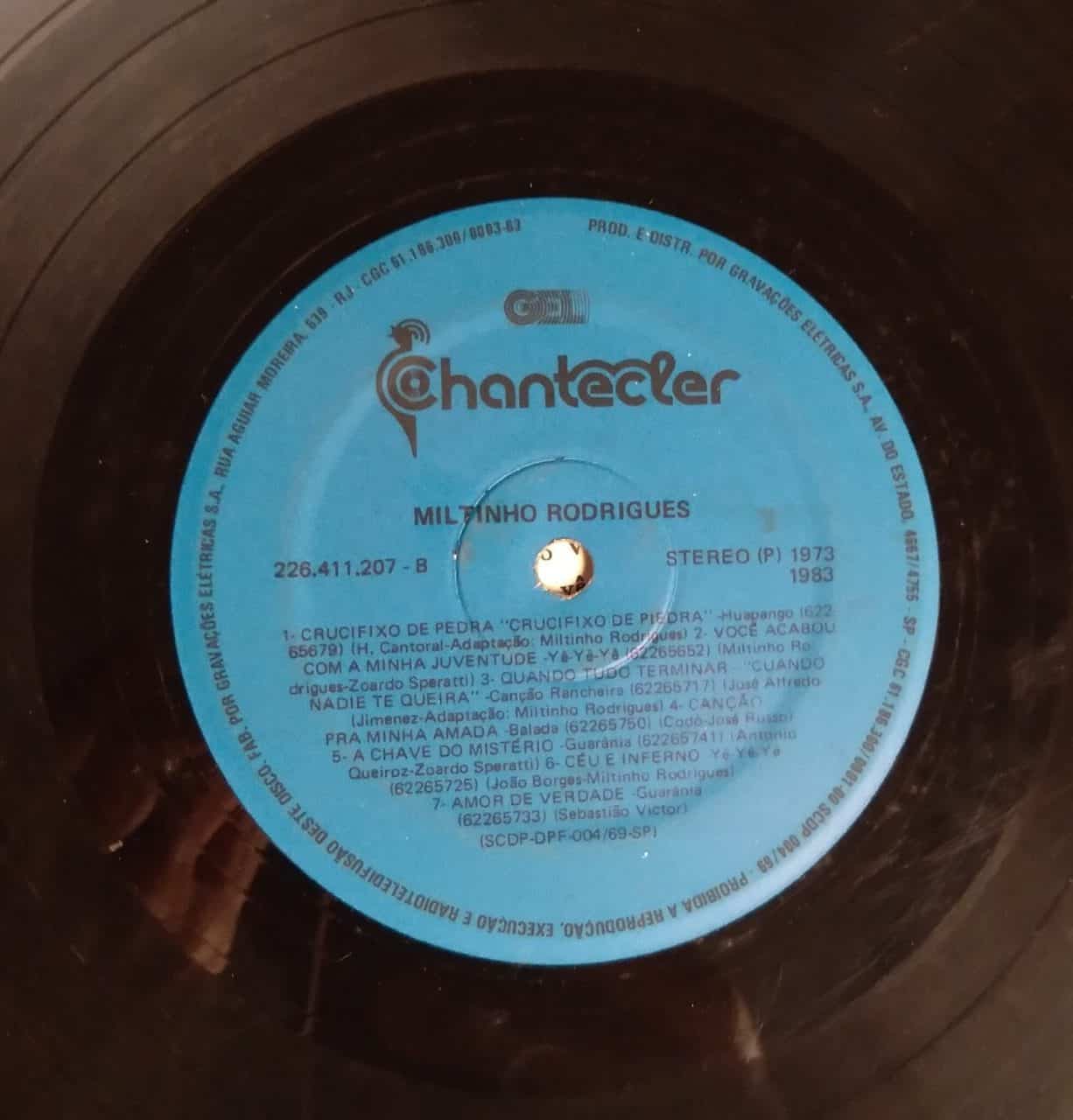 | Casa do Colecionador Vinil LP Chantecler 1983 / Miltinho Rodrigues Alma de Aço.