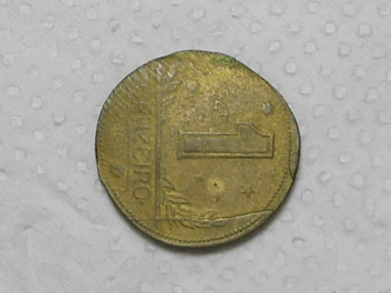 | Casa do Colecionador 1 Cruzeiro - 1945 / anomalia de cunho - deformado / m170