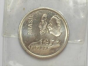 1 Cruzeiro - 1972 Espelhada / Sesquicentenário / flor de cunho
