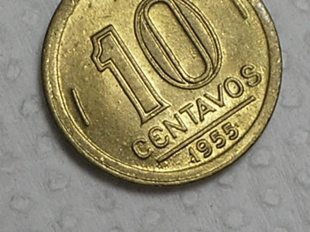 | Casa do Colecionador 10 Centavos - 1955 / Variante data entre pontos .1955. - rara / Fc / m180