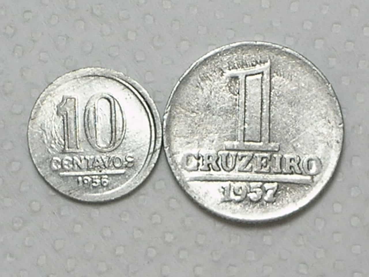 | Casa do Colecionador 10 Centavos - 1956 / 1 Cruzeiro - 1957 / Soberbas / m180