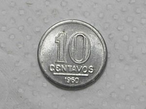 10 Centavos - 1960 / Data escassa / Flor de cunho / m170.7