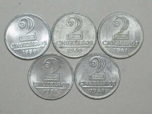 2 Cruzeiros - 1957/1958/1959/1960/1961 (1957-data escassa)