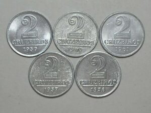 2 Cruzeiros - 1957/1958/1959/1960/1961 (1957-data escassa)