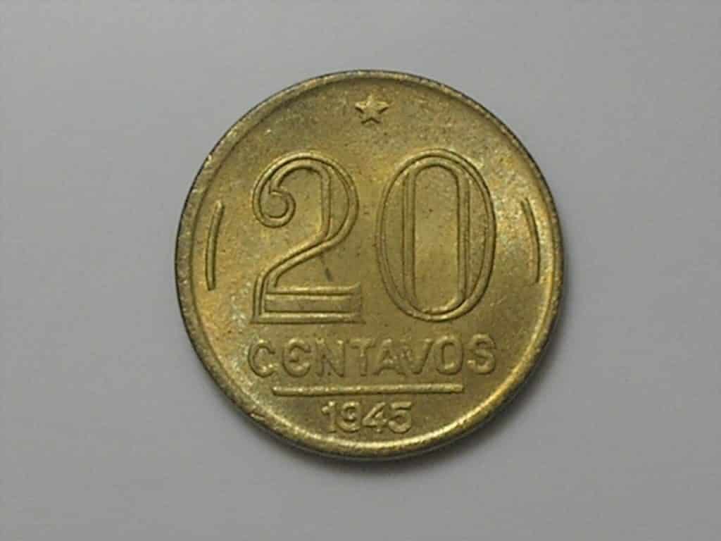 20 Centavos - 1945 - Flor de cunho