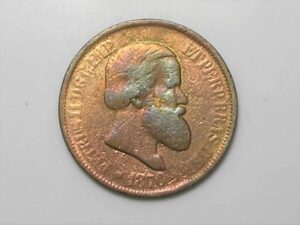 20 Réis - 1870 de petrus 2º em bronze / Escassa